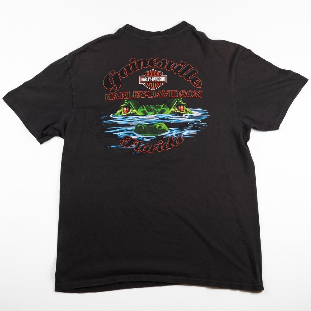 Harley Davidson Gainesville Florida Alligator T-Shirt Men’s 2XL Black 2011 - Picture 2 of 7